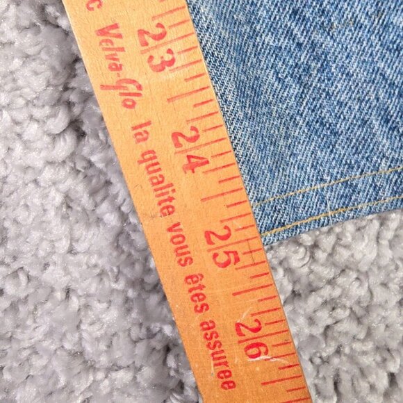 Levis 505 Jeans Mens 35x30 (Fits 33x25) Blue Straight Orange Tab Vintage Distres - Picture 15 of 16
